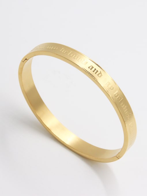 YUAN RUN The new  Stainless steel   Bangle with Gold     63MMX55MM 0