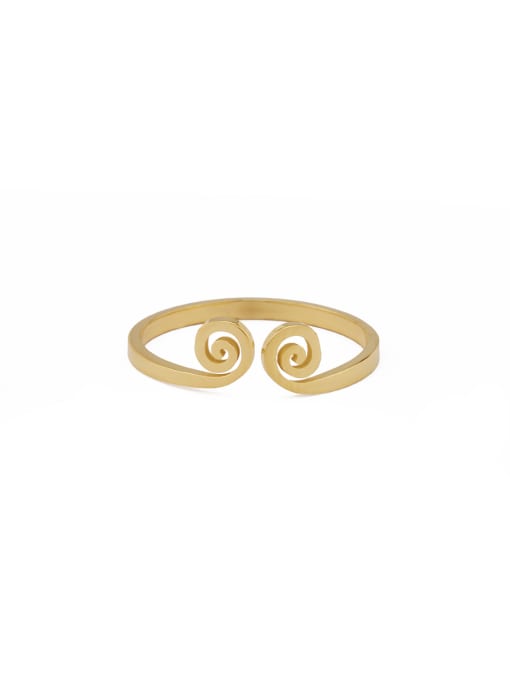 Jennifer Kou Gold Plated Stainless steel Statement Gold Band band ring 0