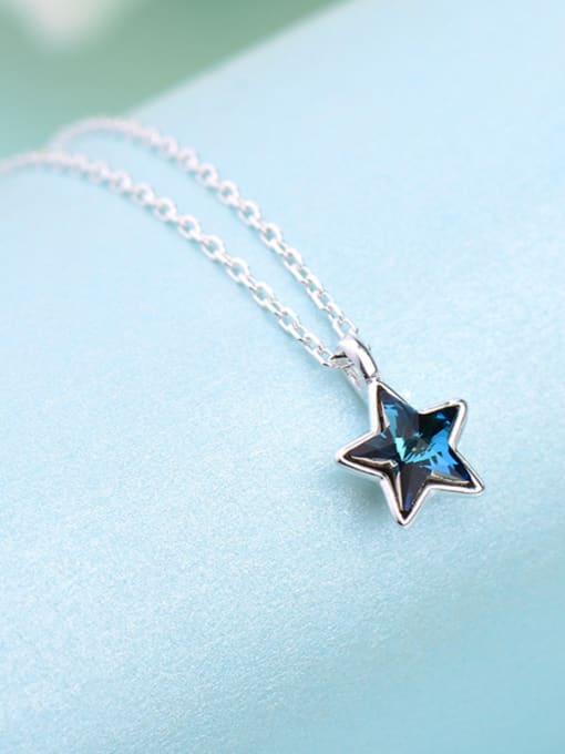  Star Necklac with Silver-Plated 925 Silver