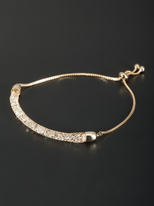 Cubic Y80 A Gold Plated Stylish Rhinestone Bracelet Of
