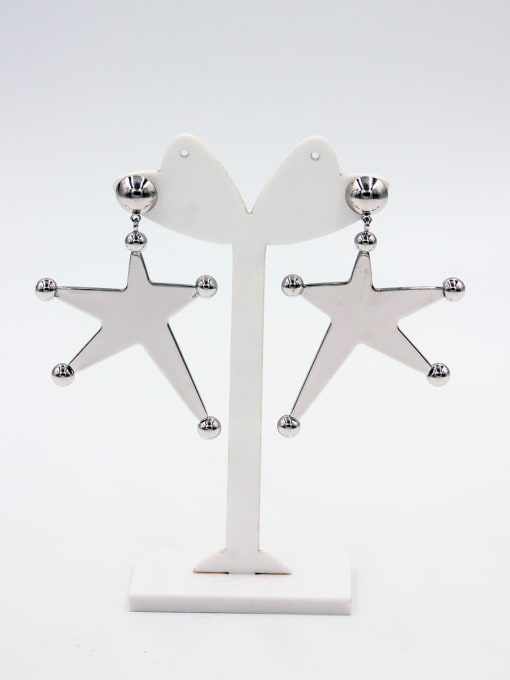 LB RAIDER Fashion Platinum Plated Star Hoop drop Earring 0