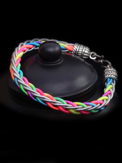 Long Jet Handmade The new  Chinlon  Bracelet with Multi-Color 1
