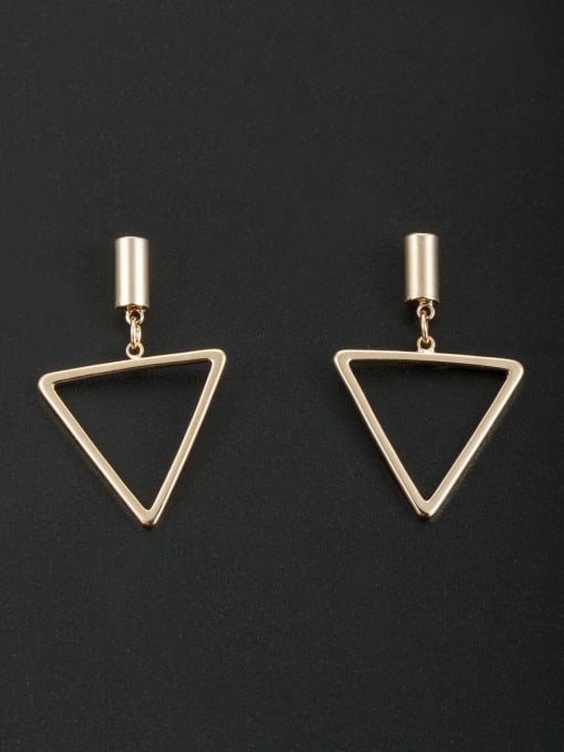 Cubic Y80 Gold color Gold Plated Triangle Drop drop Earring 0