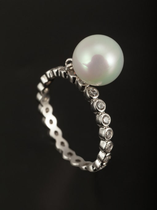 Tabora GODKI Luxury Women Wedding Dubai A Platinum Plated Copper Stylish Pearl Ring Of Round  Combination of the ring 3