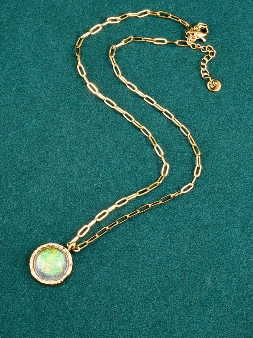 A TEEM Titanium Steel Round Vintage Necklace 0