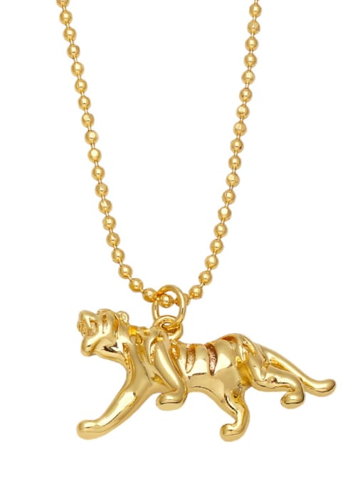 B Brass Cute Dog  Pendant Necklace