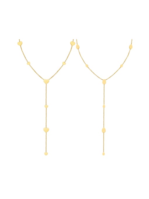 LI MUMU Stainless steel Tassel Minimalist Lariat Necklace 3