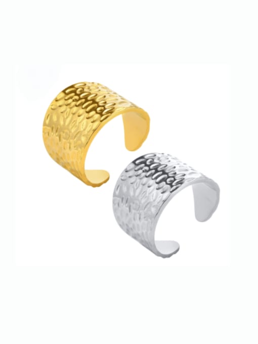 CONG Stainless steel Geometric Vintage Band Ring 0