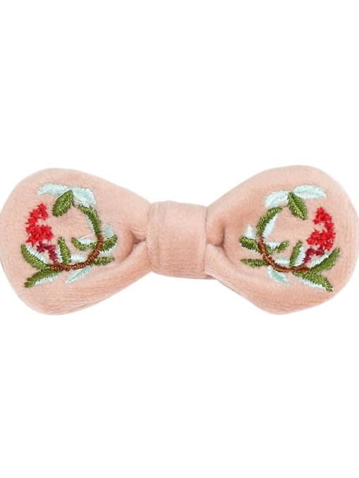 2. Shell vermicelli velvet and red bean Alloy  Fabric Cute Bowknot Hair Barrette