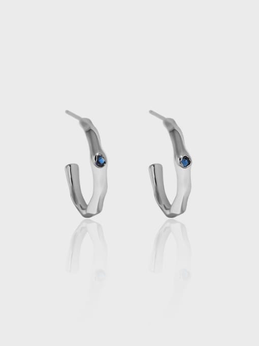 DAKA 925 Sterling Silver Geometric Minimalist Stud Earring 0
