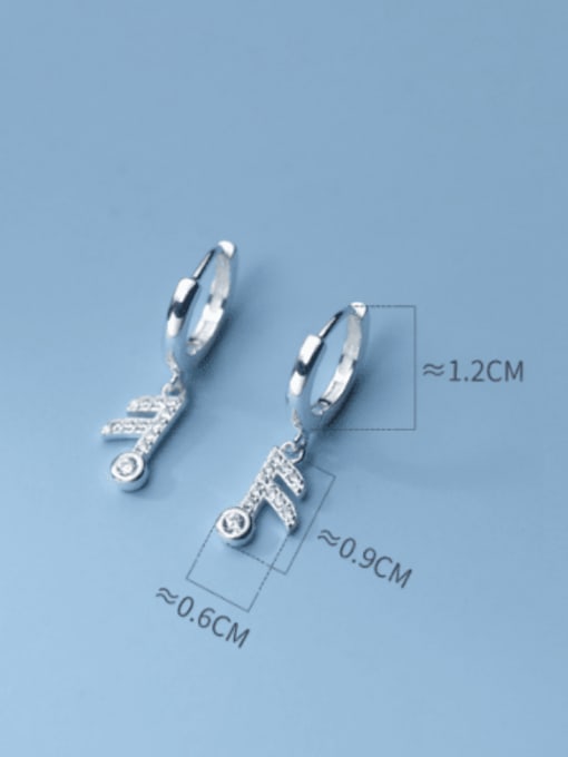 Rosh 925 Sterling Silver Cubic Zirconia Irregular Minimalist Huggie Earring 4
