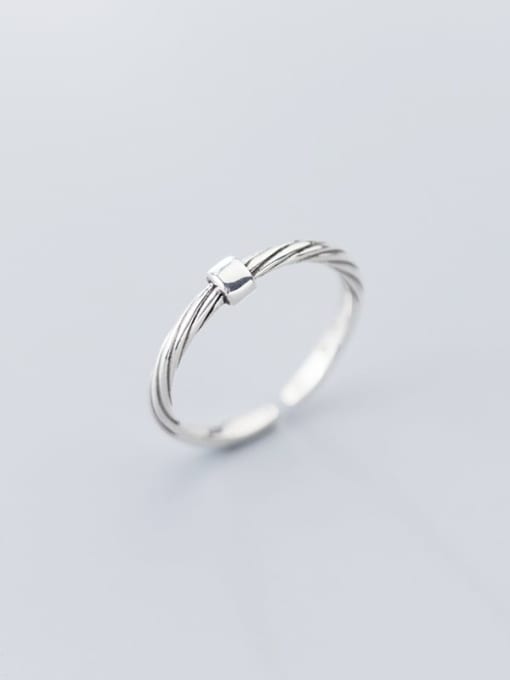 Rosh 925 Sterling Silver Irregular Minimalist Band Ring 1