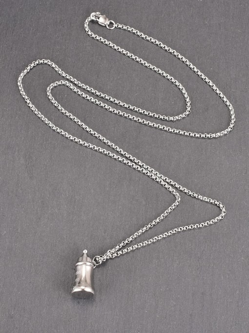 A TEEM Titanium Steel Irregular Minimalist Necklace 0