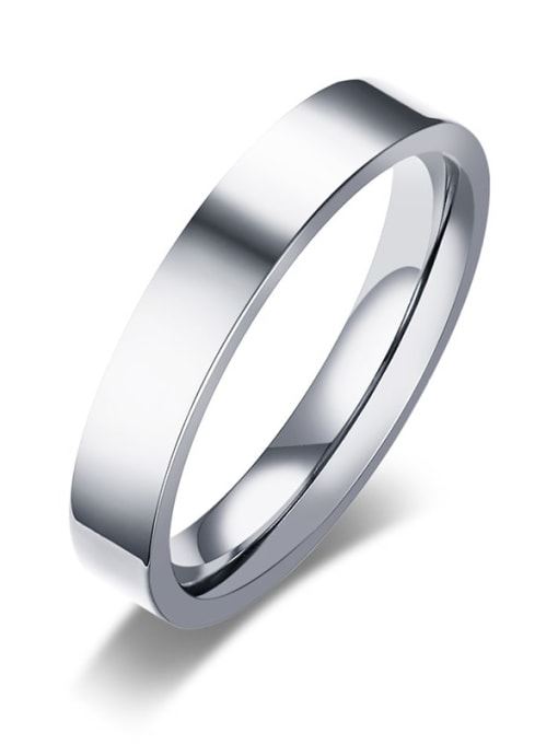 R 359 steel color) Titanium Steel Geometric Minimalist Band Ring