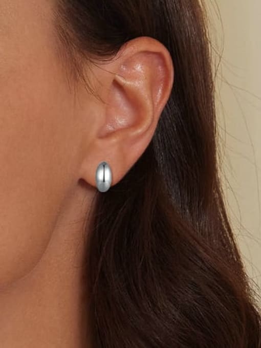 Jare 925 Sterling Silver Geometric Minimalist Stud Earring 1