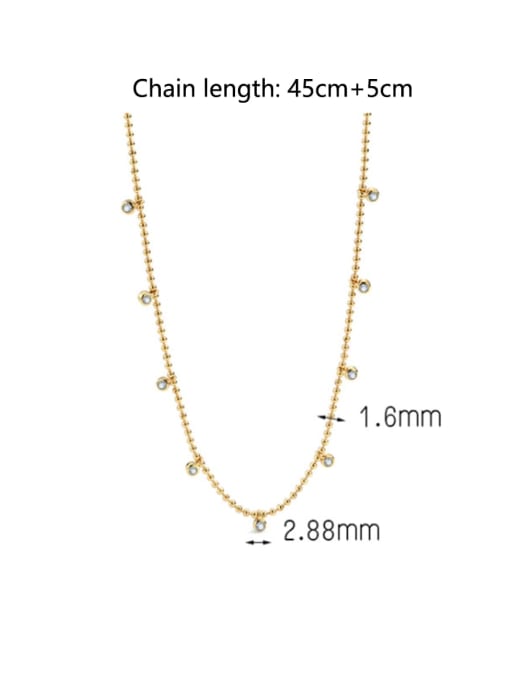 CHARME Brass Bead Geometric Minimalist Beaded Necklace 1