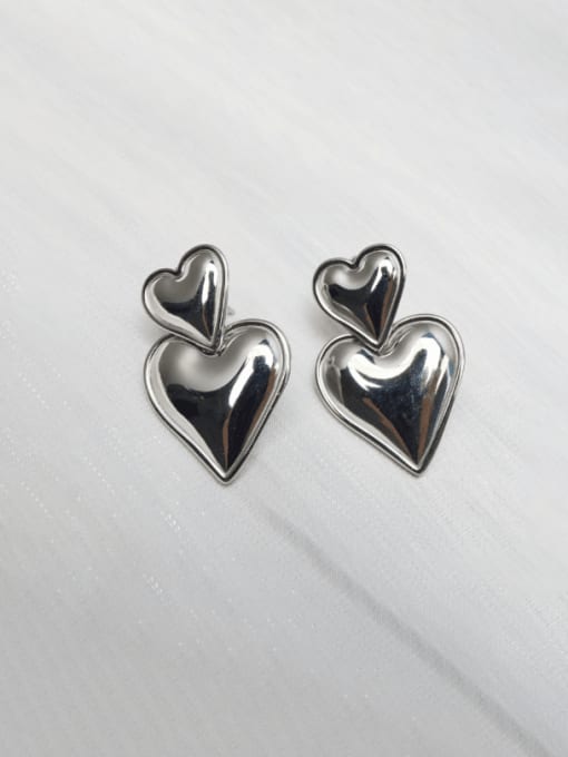 steel Titanium Steel Heart Vintage Drop Earring