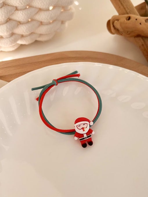 H Santa Claus Acrylic Minimalist Christmas Seris Multi Color Hair Rope