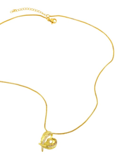 CC Brass Cubic Zirconia Letter Vintage Necklace 2