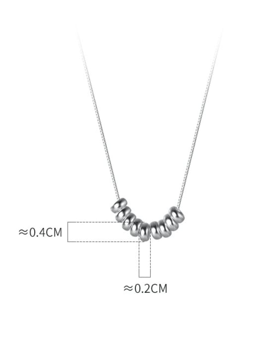 Rosh 925 Sterling Silver Cubic Zirconia Geometric Minimalist Necklace 4