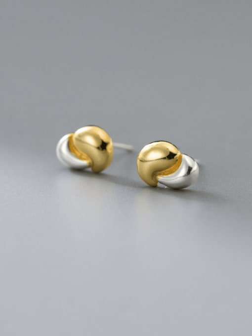 Rosh 925 Sterling Silver Geometric Minimalist Stud Earring 2