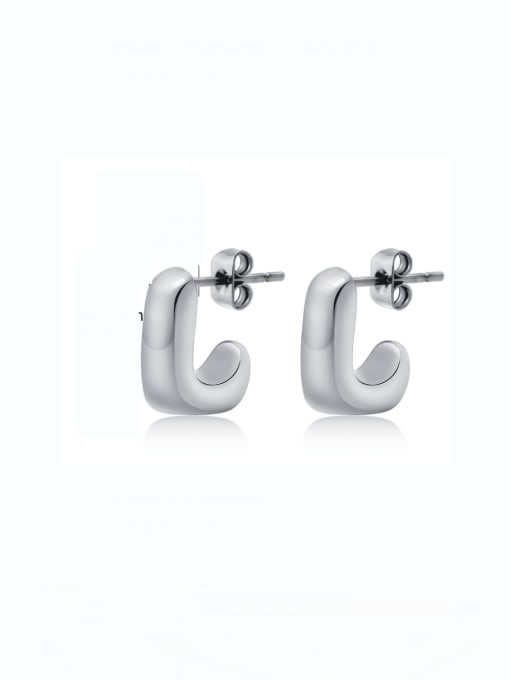 CONG Stainless steel Geometric Minimalist Stud Earring 2