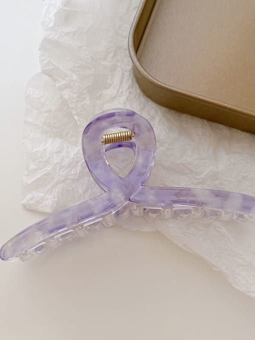 Fresh purple 11.3cm Cellulose Acetate Minimalist Geometric Alloy Multi Color Jaw Hair Claw