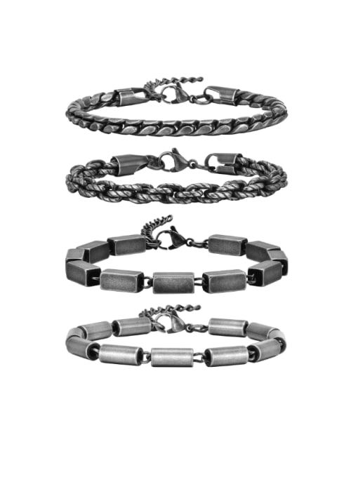 CONG Stainless steel Irregular Hip Hop Bracelet 0