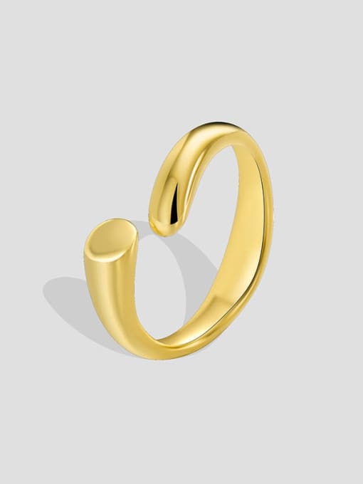 CHARME Brass Irregular Minimalist Band Ring 0