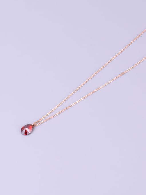 A TEEM Titanium Cubic Zirconia Red Necklace 4