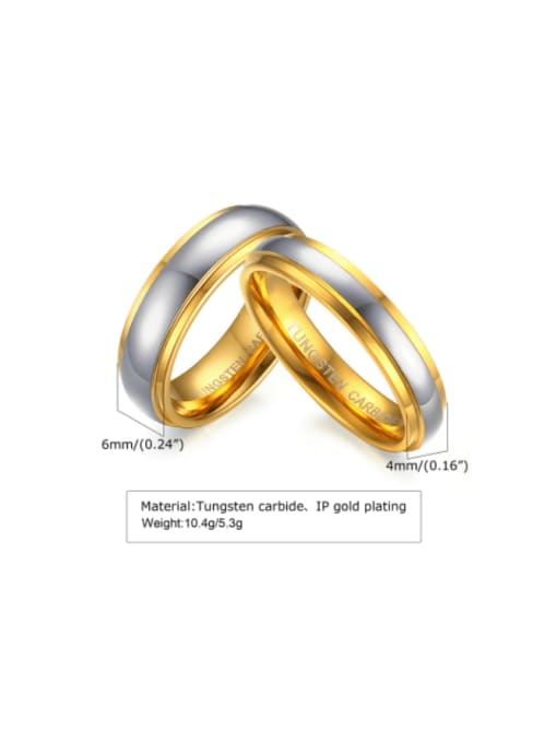 CONG Tungsten Geometric Minimalist Couple Ring 3