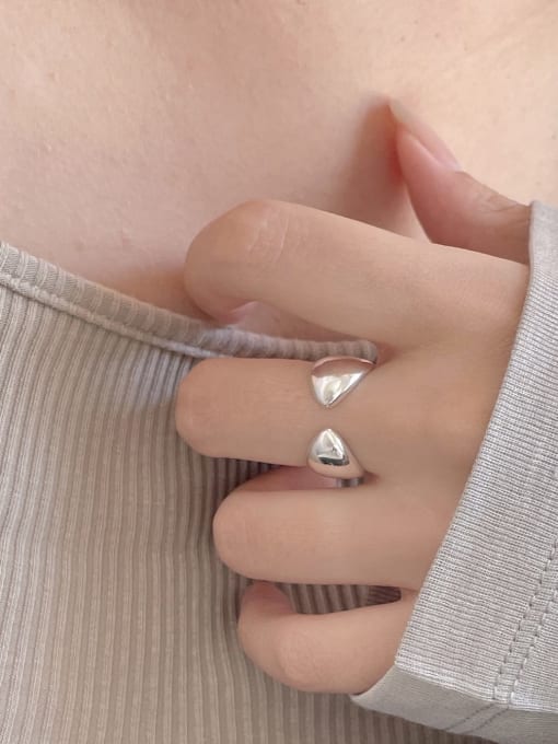Boomer Cat 925 Sterling Silver Geometric Vintage Band Ring 3