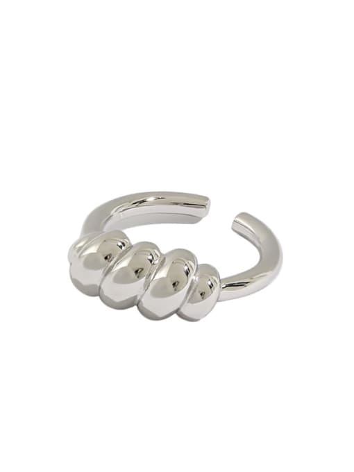 DAKA 925 Sterling Silver Minimalist thread coarse twist  Band Ring 4