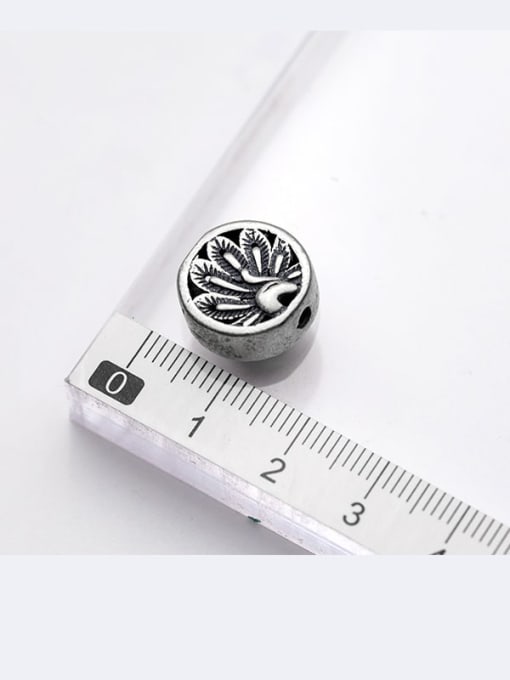 FAN 925 Sterling Silver With Peacock Screen Bead Handmade Diy Jewelry Accessories 2