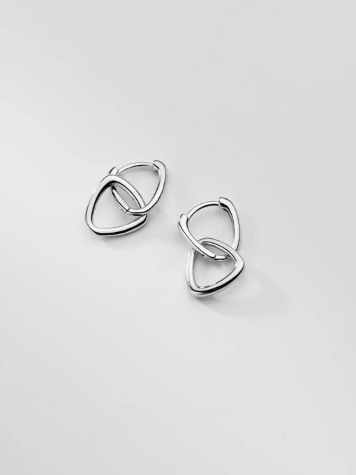 Rosh 925 Sterling Silver Triangle  Minimalist Stud Earring 2