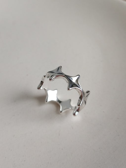 Boomer Cat 925 Sterling Silver star free size Ring 0