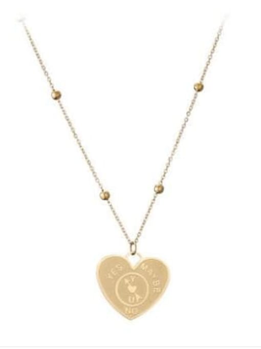 A TEEM Titanium Heart Cute Choker Necklace 0