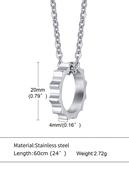 CONG Titanium Steel Hollow Geometric Minimalist Necklace 3