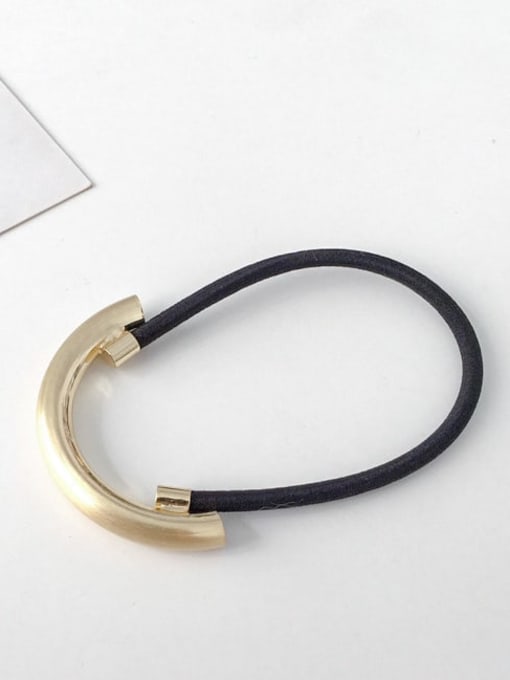 11 Golden tube Rubber band Minimalist Geometric Alloy Hair Rope