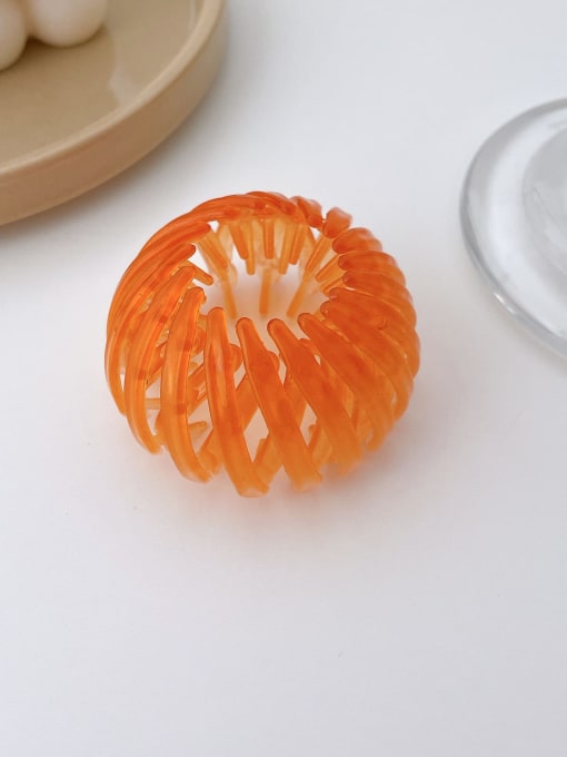 Jelly orange 4.5cm Resin Trend Geometric  Multi Color Bird's nest Jaw Hair Claw
