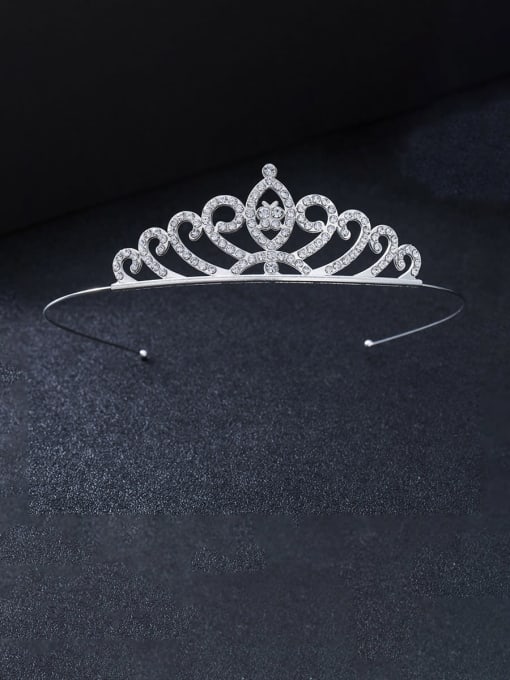 Style 18 Alloy Cubic Zirconia Trend Crown  Hair Fascinator