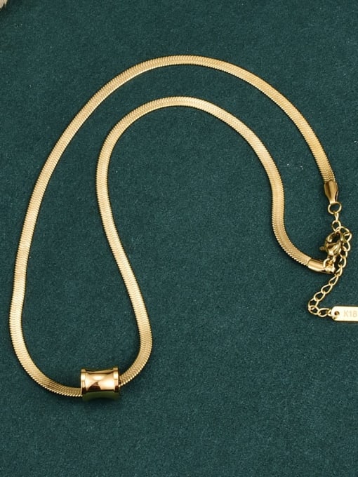 A TEEM Titanium Steel Vintage Snake bone chain Necklace 1