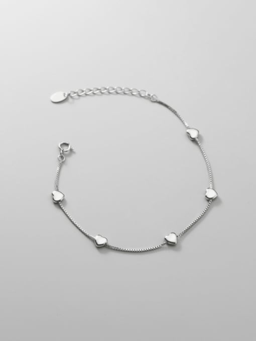 Rosh 925 Sterling Silver Heart Minimalist Bracelet 3