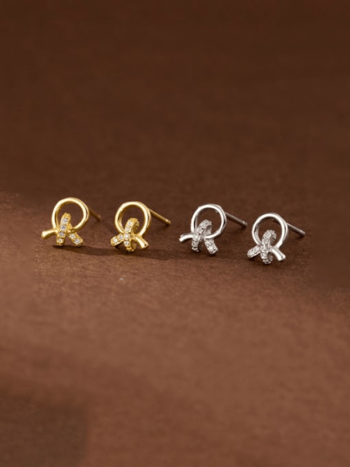 Rosh 925 Sterling Silver Geometric Dainty Stud Earring