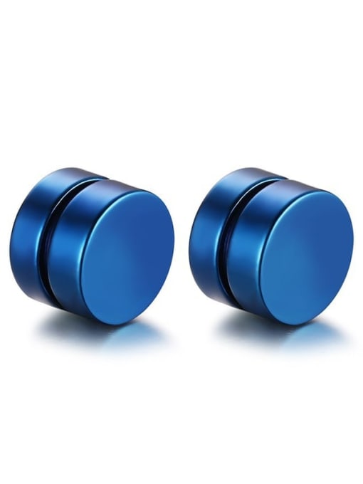 blue Titanium Steel Geometric Minimalist Stud Earring