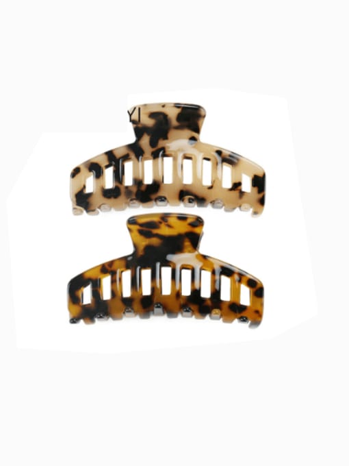 HUIYI Cellulose Acetate Trend Geometric Alloy Jaw Hair Claw