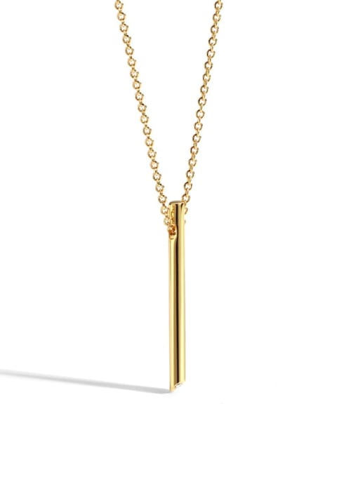 golden Brass Geometric Minimalist Necklace