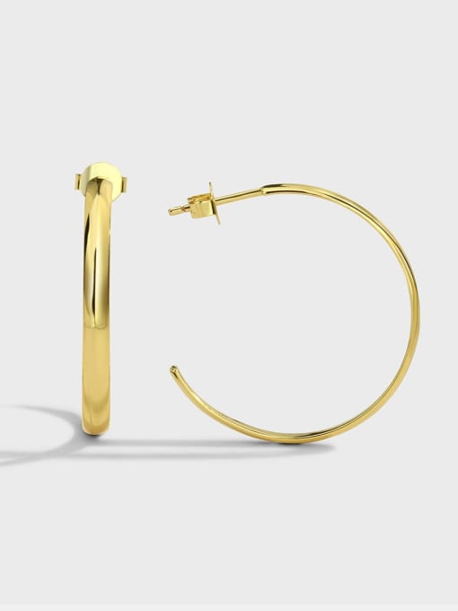 CHARME Brass Geometric Minimalist Hoop Earring