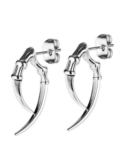Ge677 Steel Earrings Titanium Steel Irregular Hip Hop Drop Earring