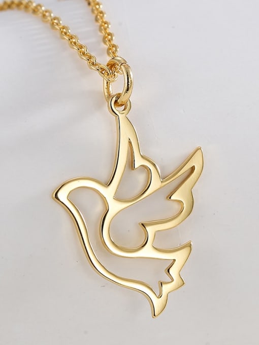 CHARME Brass Bird Minimalist Necklace 2